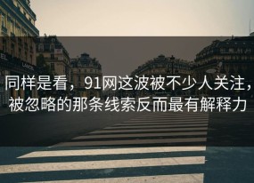同样是看，91网这波被不少人关注，被忽略的那条线索反而最有解释力