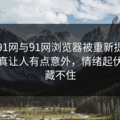 今天91网与91网浏览器被重新提起之后，真让人有点意外，情绪起伏几乎藏不住