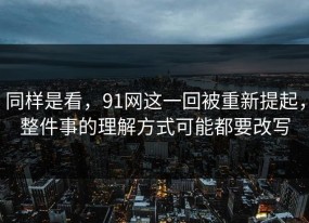 同样是看，91网这一回被重新提起，整件事的理解方式可能都要改写