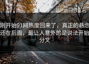 刚开始91网热度回来了，真正的悬念还在后面，最让人意外的是说法开始分叉