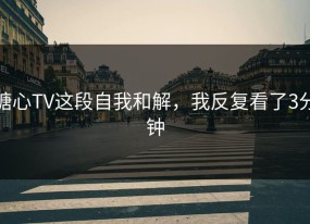 糖心TV这段自我和解，我反复看了3分钟